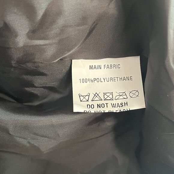 D&M Slouchy Moto Jacket Women Size Small OVERSIZED fits up to a 1X Vegan Leather - Picture 6 of 15